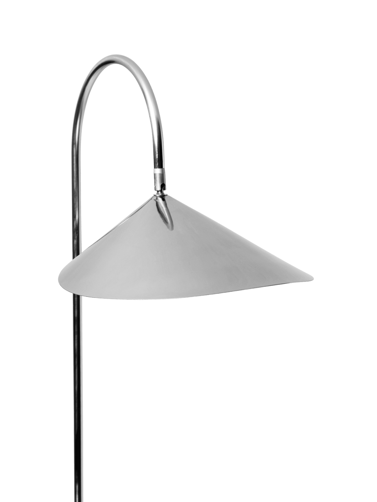 Lampadaire en marbre gris et acier inoxydable Arum - Ferm Living - The Cool Republic