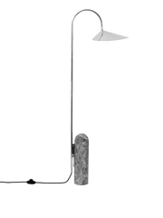 Lampadaire en marbre gris et acier inoxydable Arum - Ferm Living - The Cool Republic