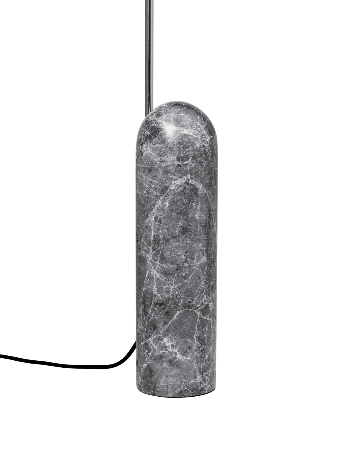 Lampadaire en marbre gris et acier inoxydable Arum - Ferm Living - The Cool Republic