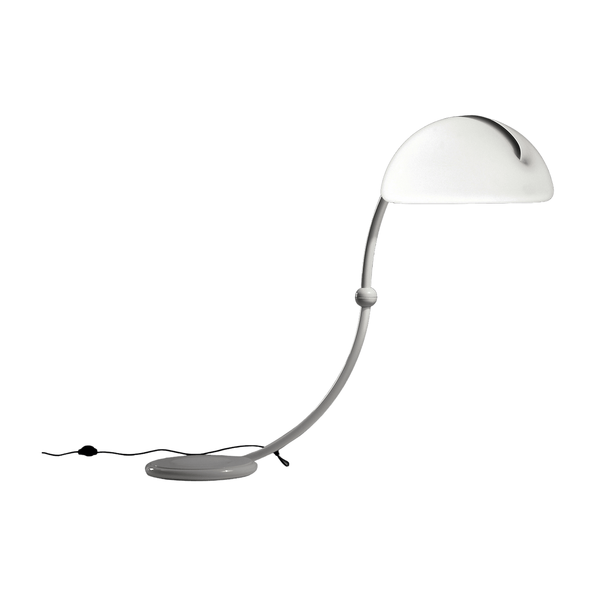 Lampadaire en métal blanc 55 x 120 cm Serpente - Martinelli Luce - The Cool Republic