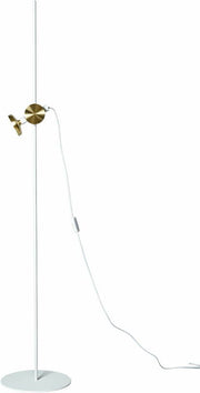 Lampadaire en métal blanc et laiton Blend - Pholc - The Cool Republic