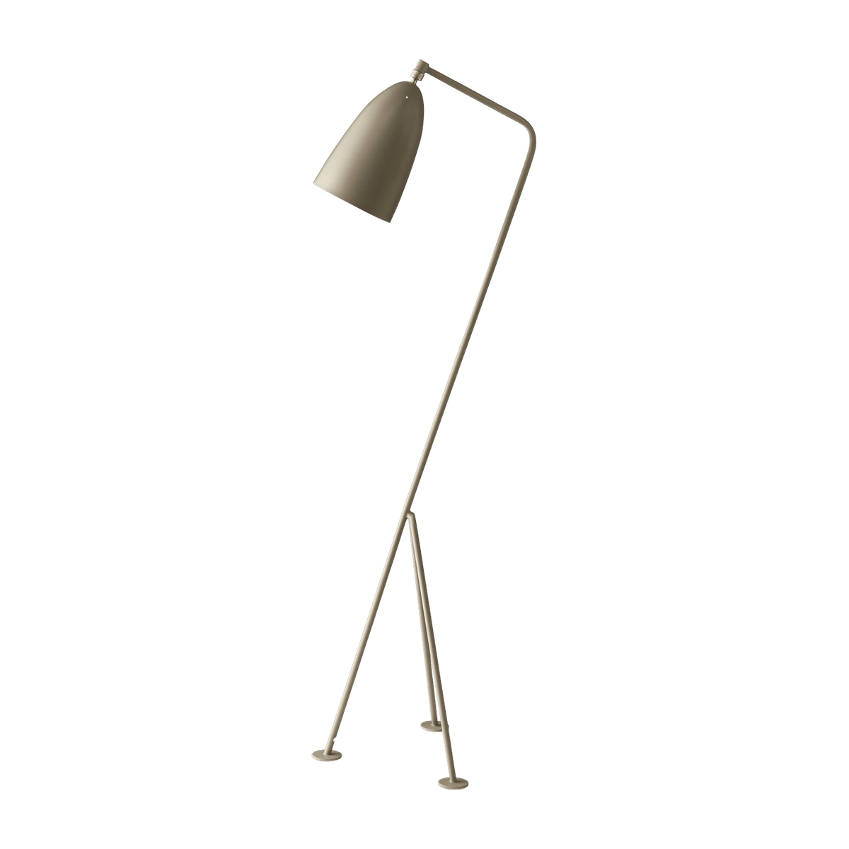 Brass taupe floor lamp - Gubi - The Cool Republic