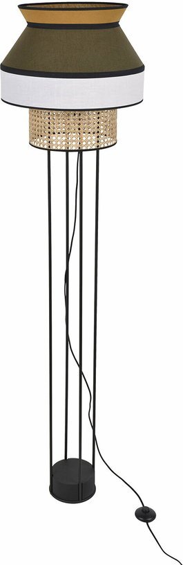 Lampadaire en métal et lin khaki simple 158 x 40 cm Singapour - Market set - The Cool Republic