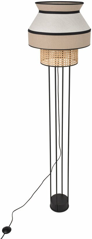 Lampadaire en métal et lin nude simple 157 x 40 cm Singapour - Market set - The Cool Republic