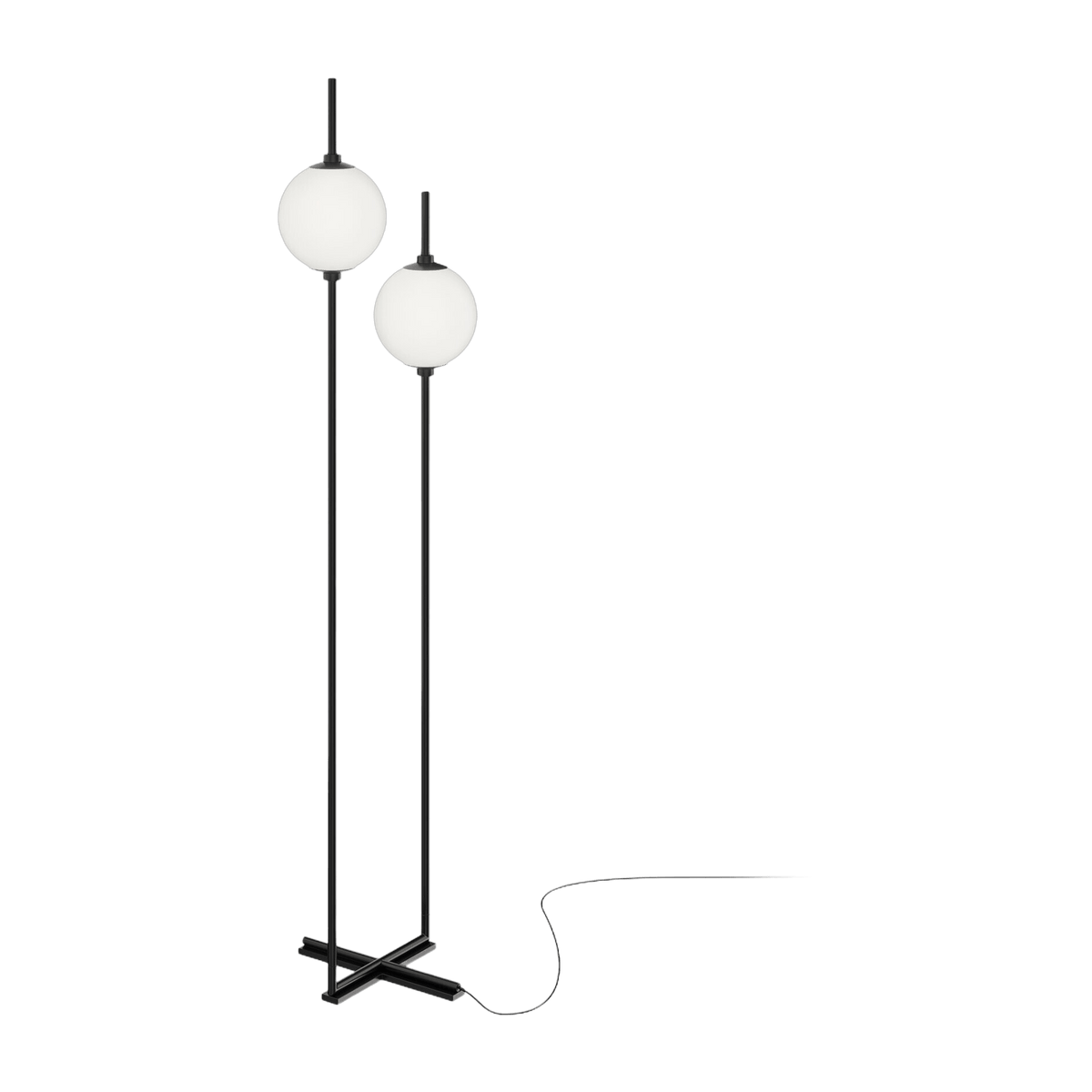 Lampadaire en métal noir 150 cm Sixth sense - Maytoni - The Cool Republic