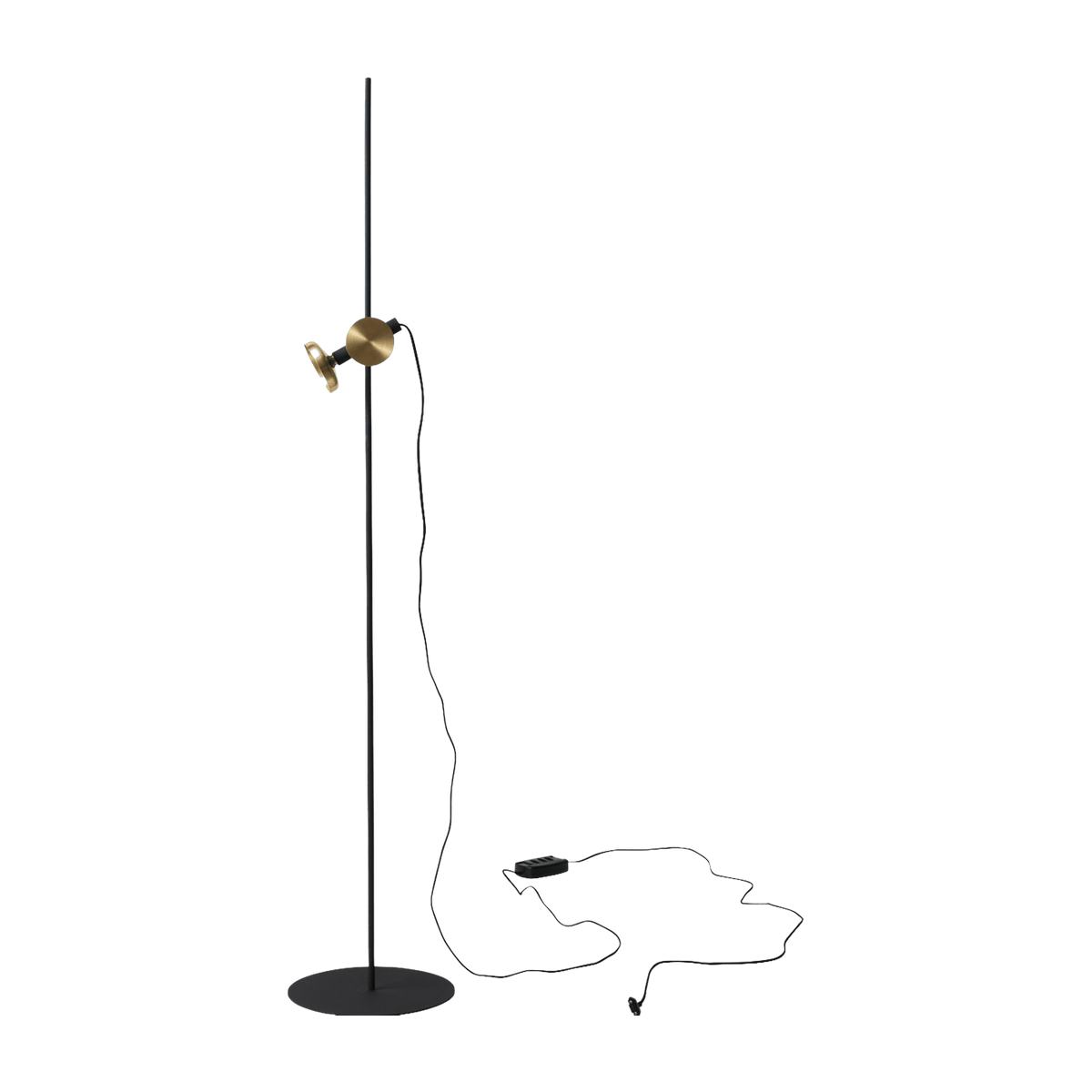 Lampadaire en métal noir et laiton Blend - Pholc - The Cool Republic
