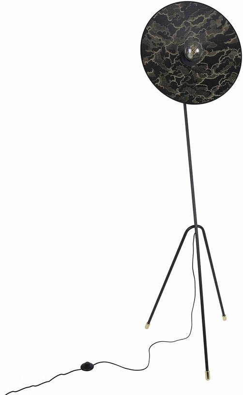 Lampadaire en métal peint noir 180 cm Gatsby - Market set - The Cool Republic