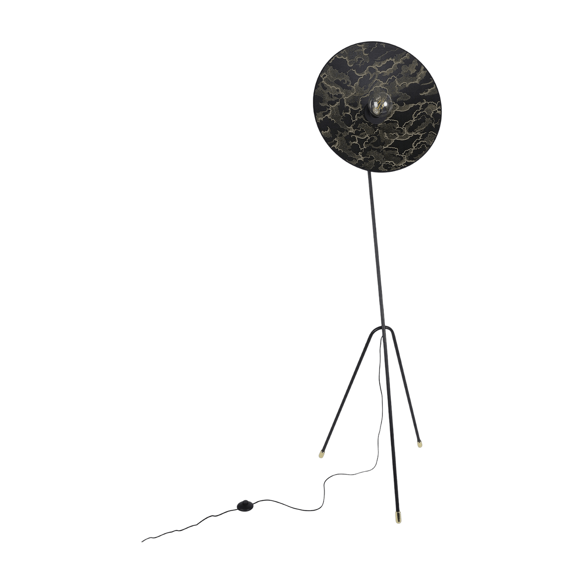 Black painted metal floor lamp 180 cm Gatsby - Market set - The Cool Republic