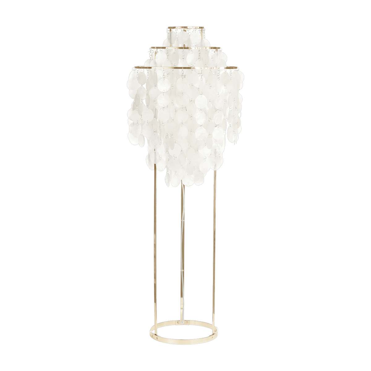 Brass plated metal floor lamp Fun 1 STM - Verpan - The Cool Republic