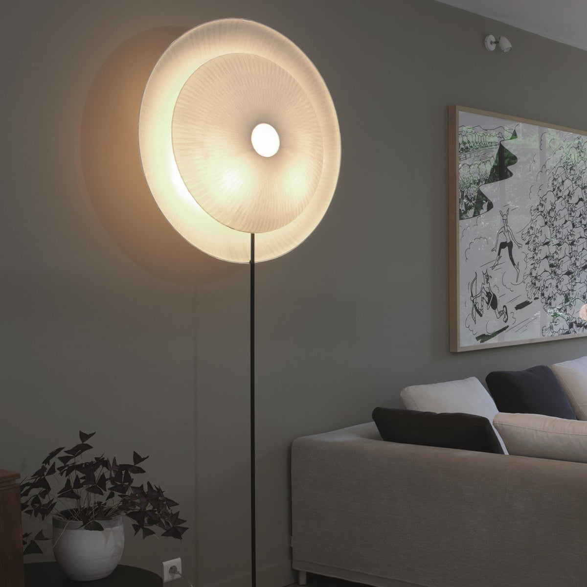 Lampadaire en papier 222 cm Diva - Céline Wright - The Cool Republic