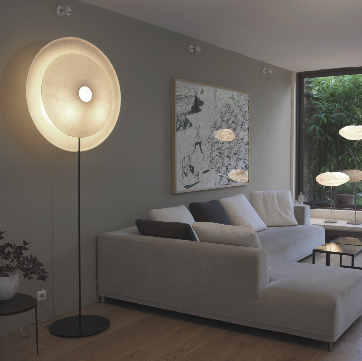 Lampadaire en papier 222 cm Diva - Céline Wright - The Cool Republic