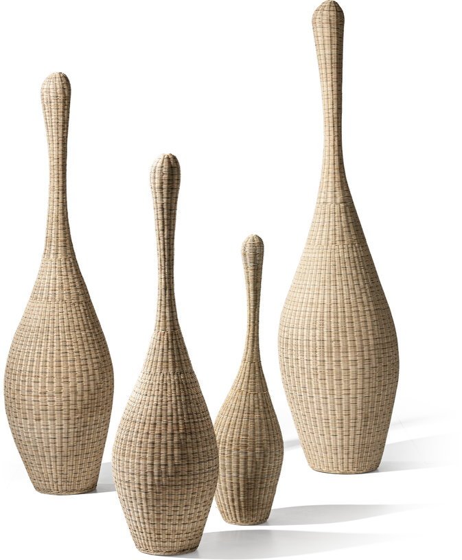 Lampadaire en rotin naturel 31 x 120 cm Bolla S - Gervasoni - The Cool Republic