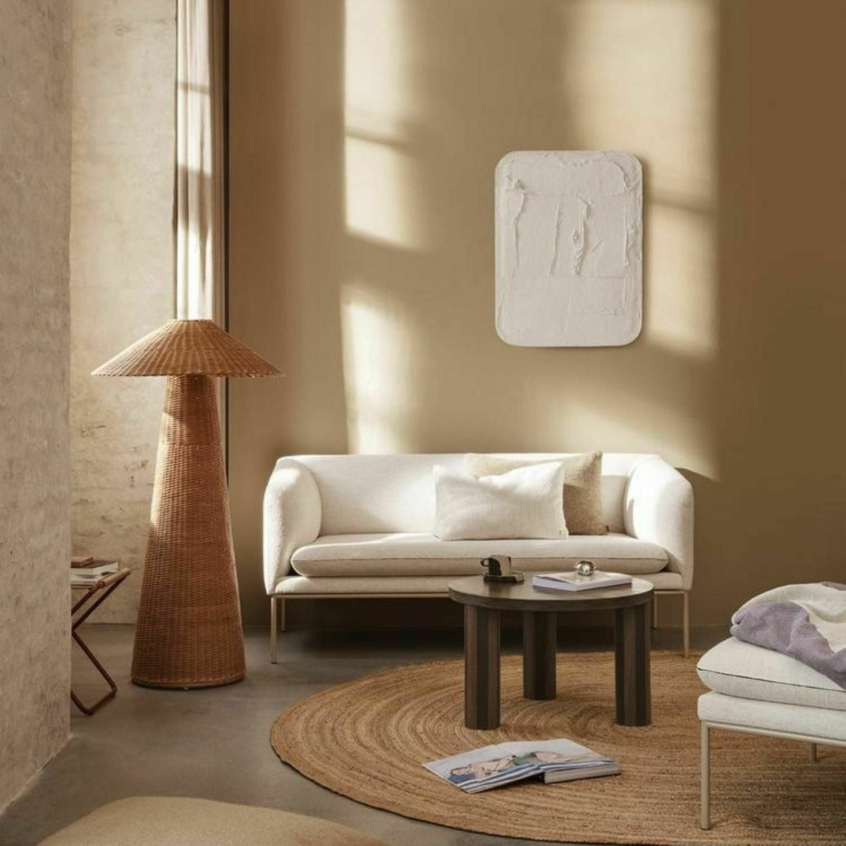 Lampadaire en rotin tressé Dou - Ferm Living - The Cool Republic