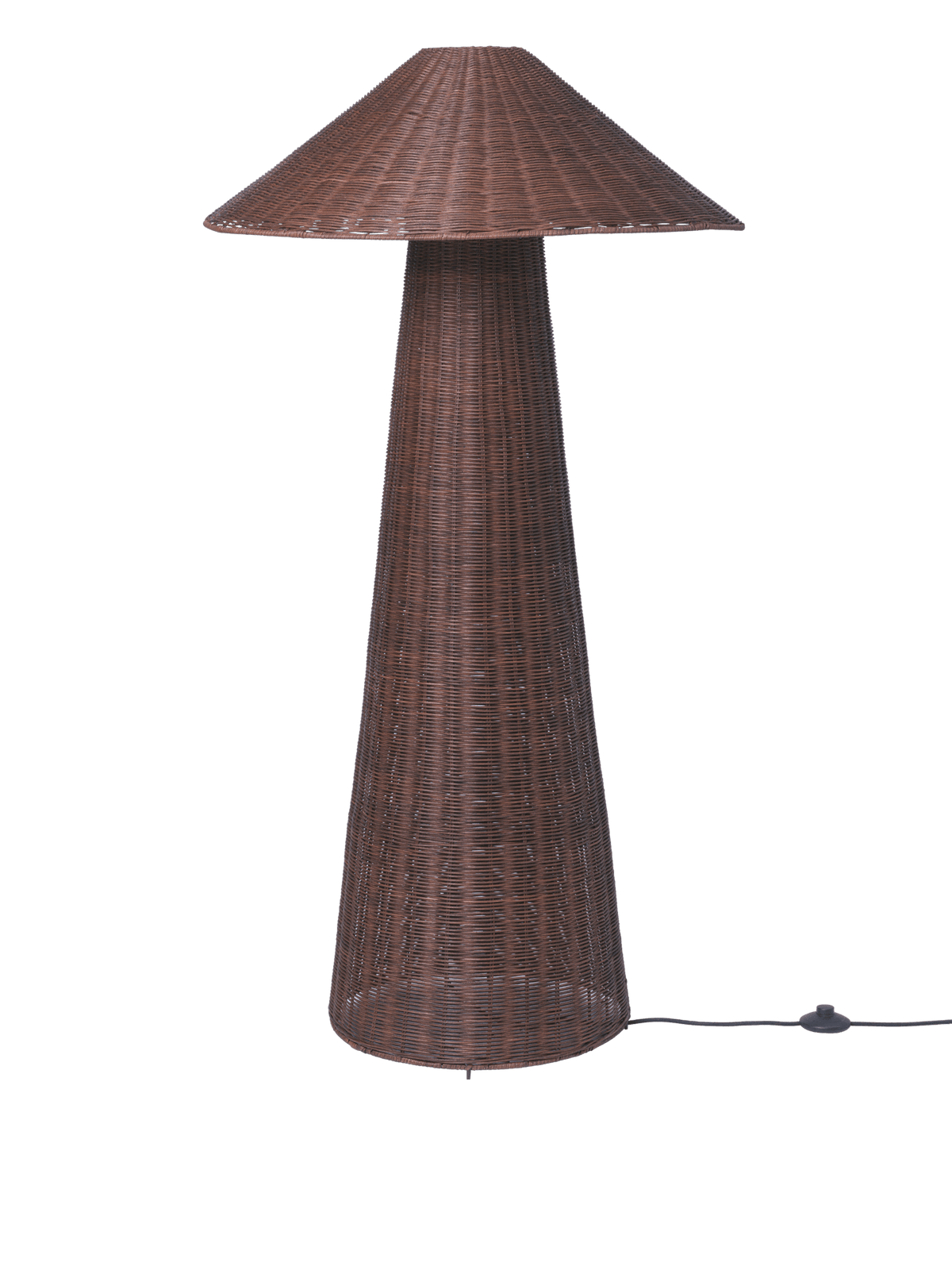 Lampadaire en rotin tressé marron foncé 71 x 131 cm Dou - Ferm Living - The Cool Republic
