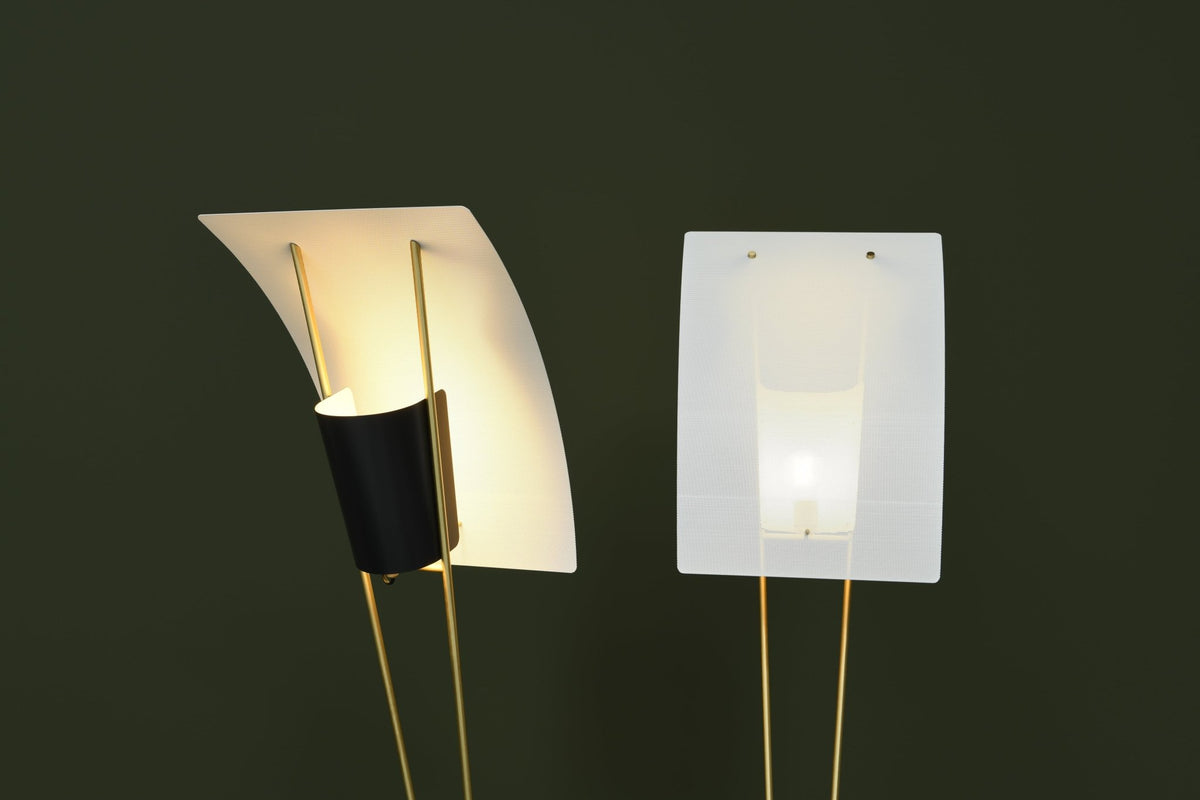 Lampadaire G30 Noir et Blanc Pierre Guariche - Sammode - The Cool Republic