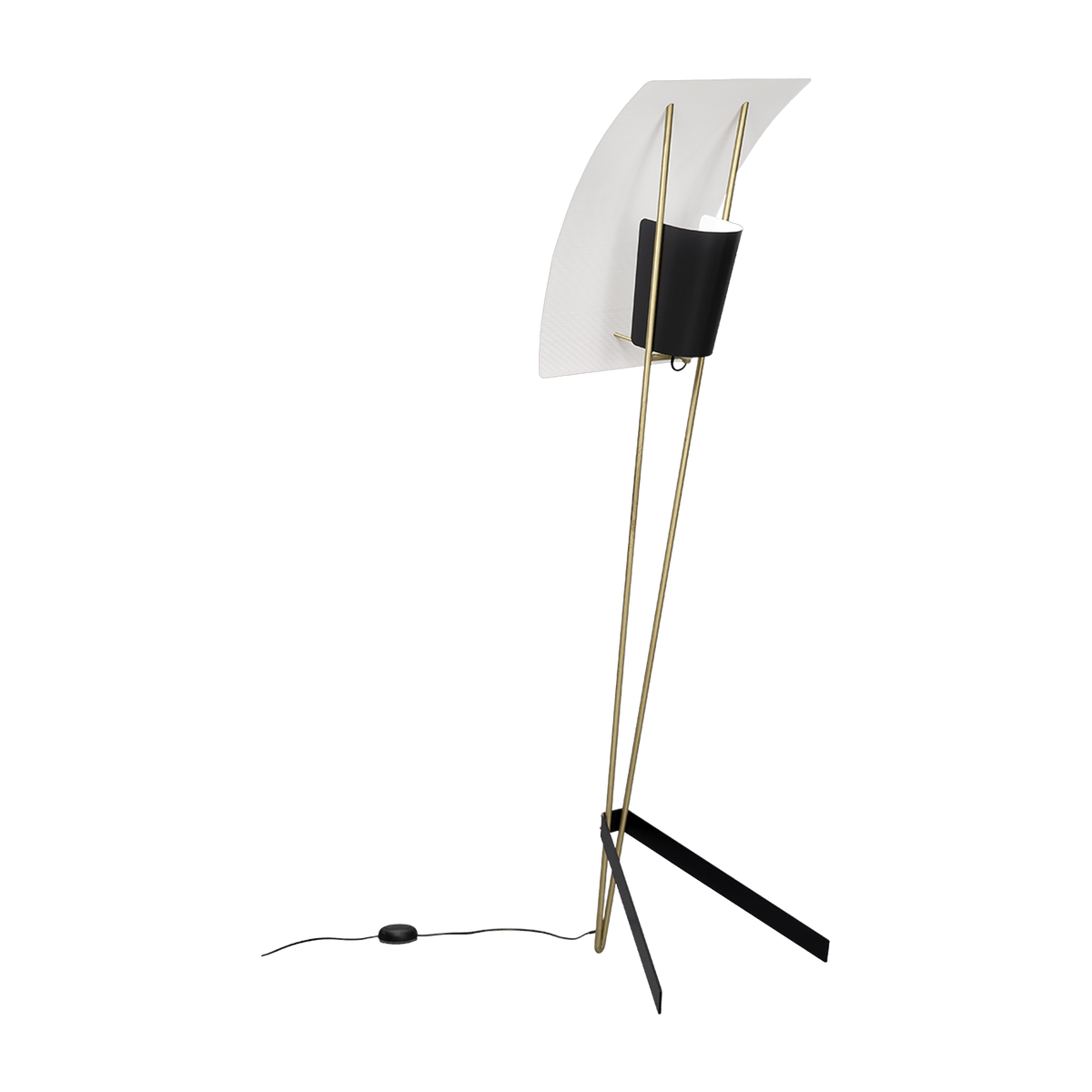 Lampadaire G30 Noir et Blanc Pierre Guariche - Sammode - The Cool Republic