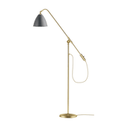 Lampadaire gris base dorée en laiton BL4 - Gubi - The Cool Republic