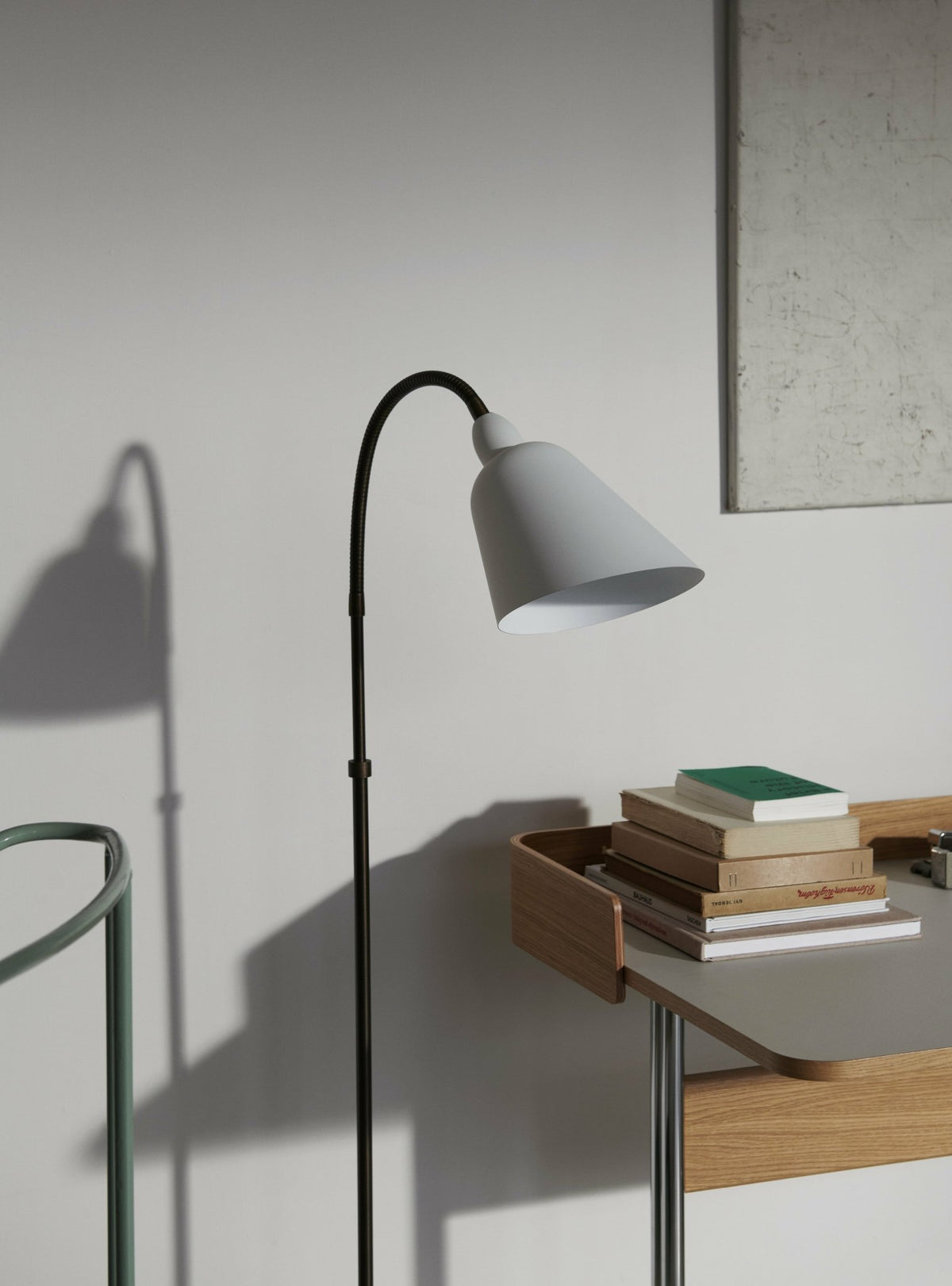 Grey floor lamp with bronze detail Anniversary Edition Bellevue - &tradition - The Cool Republic