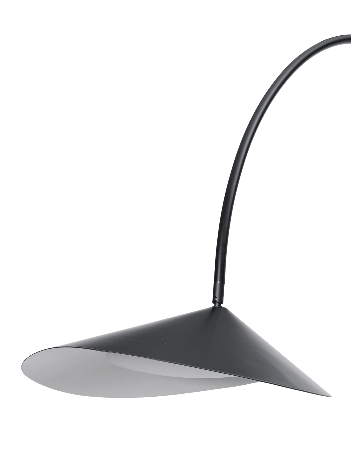 Lampadaire incurvé en marbre et acier noir Arum - Ferm Living - The Cool Republic