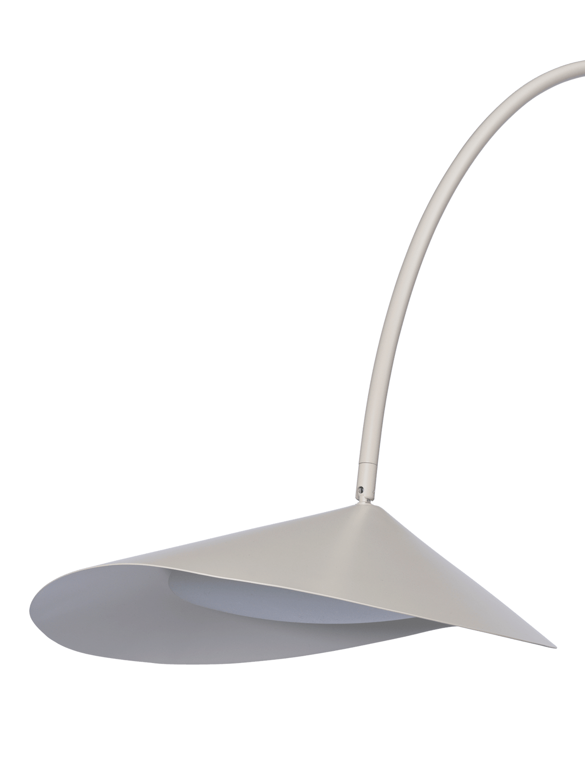 Lampadaire incurvé en travertin et acier beige Arum - Ferm Living - The Cool Republic