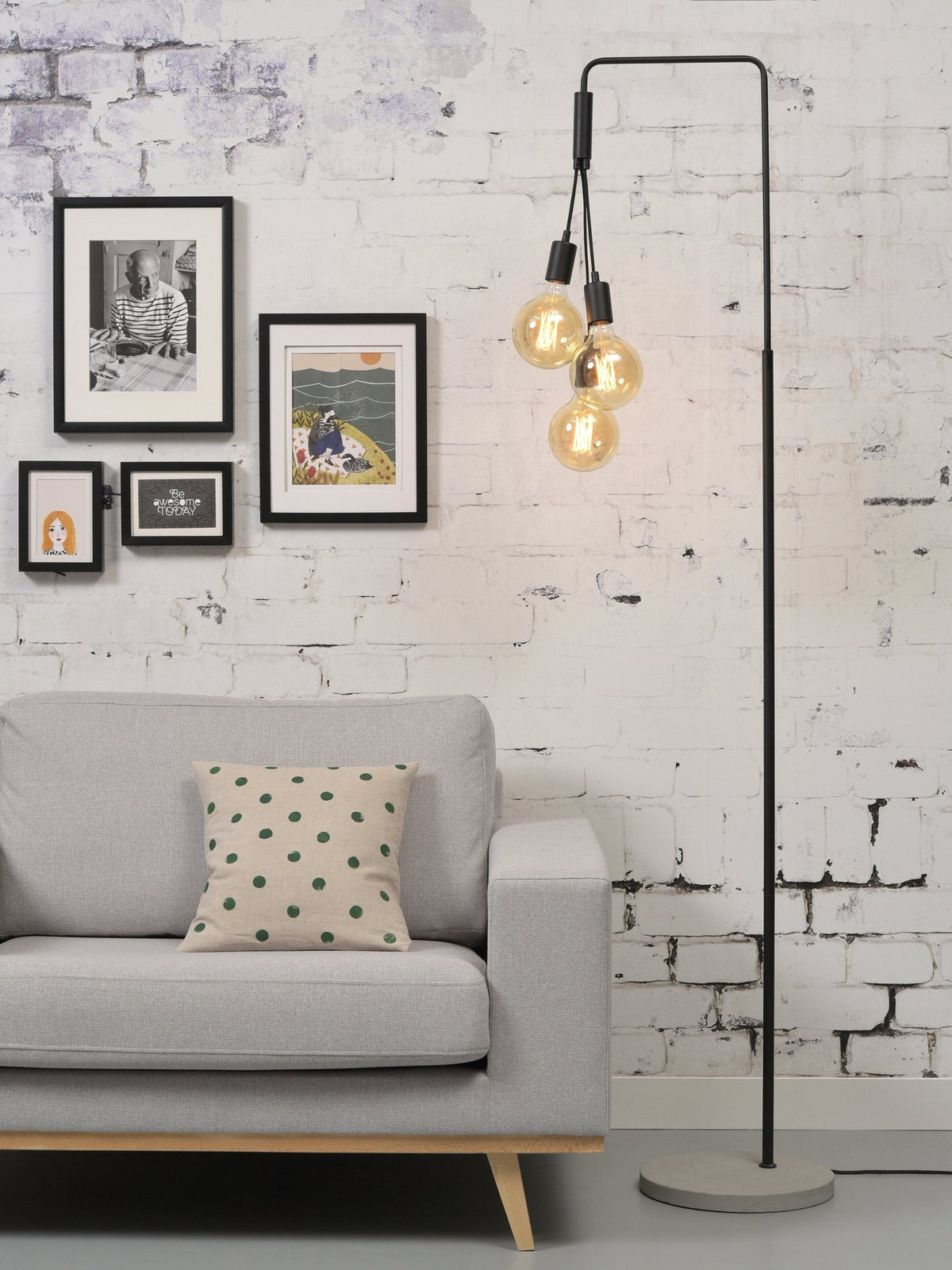 Lampadaire noir 3 ampoules Oslo - It's about Romi - The Cool Republic