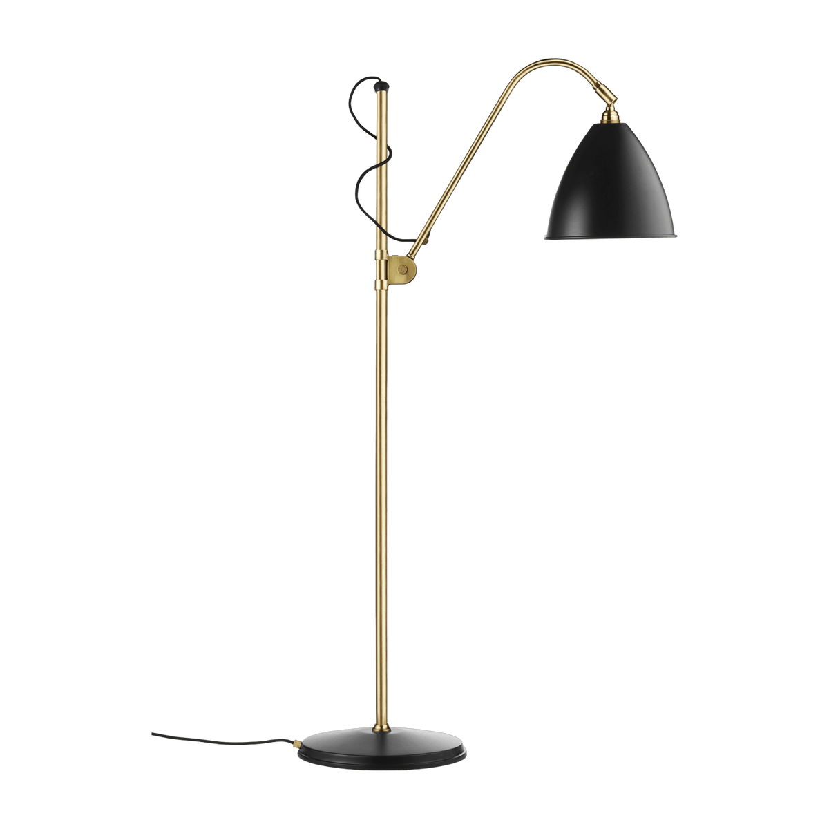 Black floor lamp base golden brass 21 cm BL3 - Gubi - The Cool Republic