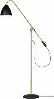 Lampadaire noir base dorée en laiton BL4 - Gubi - The Cool Republic