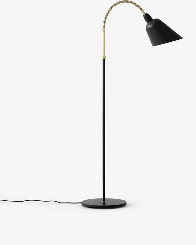 Lampadaire noir détail laiton Bellevue - &tradition - The Cool Republic