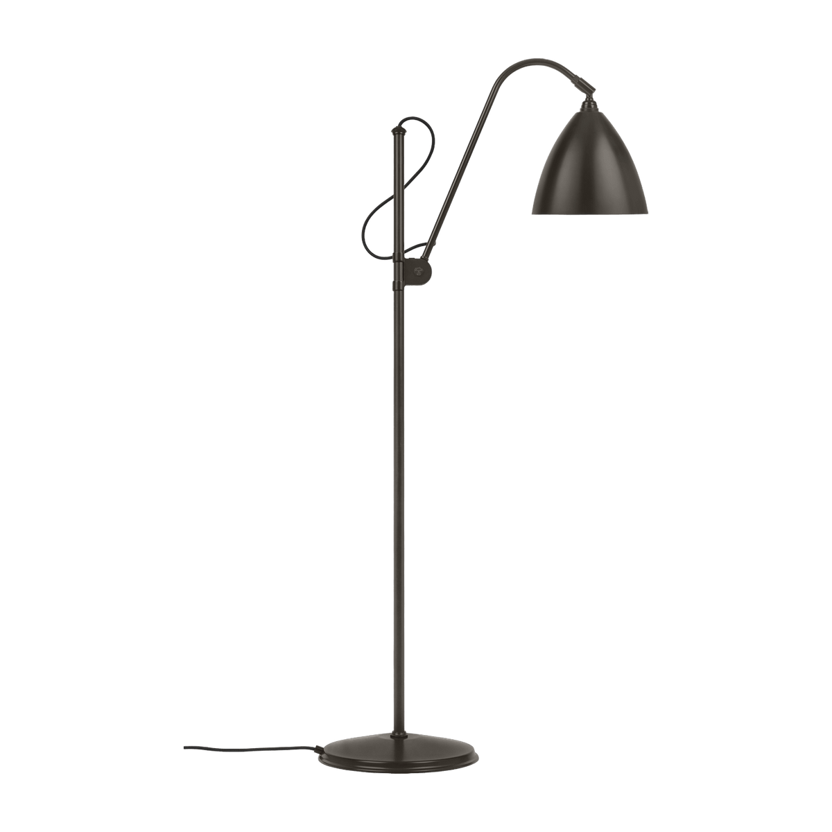 Black brass floor lamp 21cm BL3 - Gubi - The Cool Republic