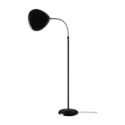 Lampadaire noire base argenté en laiton - Gubi - The Cool Republic