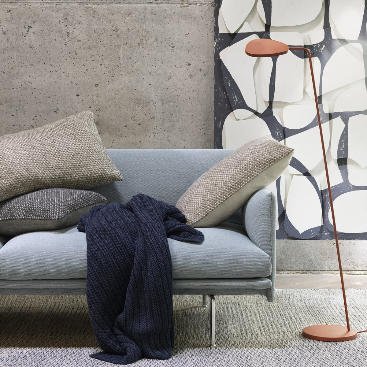 Lampadaire rouge foncé Leaf - Muuto - The Cool Republic