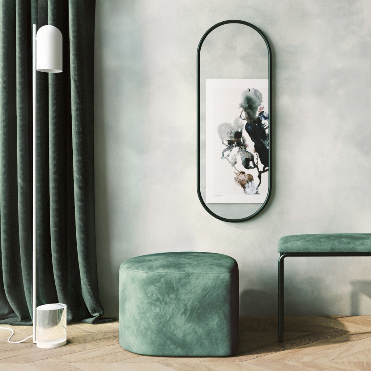 Lampadaire verre et blanc Luceo - Aytm - The Cool Republic