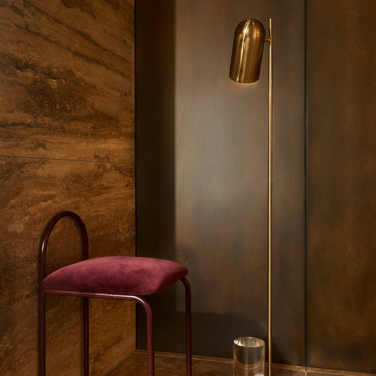 Lampadaire verre et or Luceo - Aytm - The Cool Republic