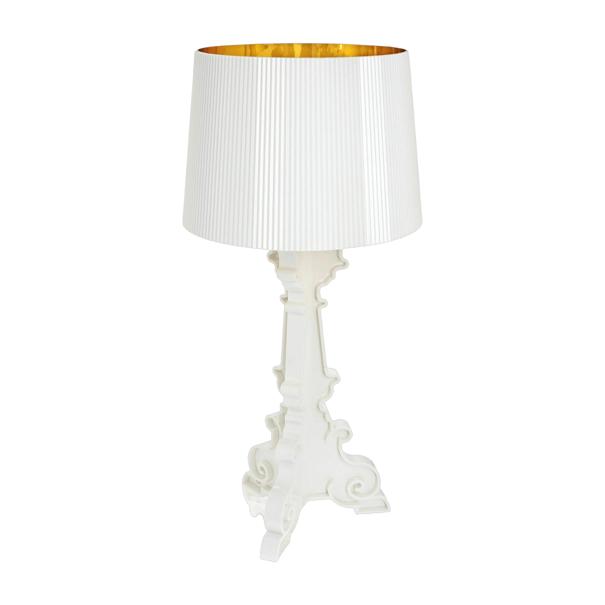 Lampe à hauteur réglable blanc et doré Bourgie - Kartell - The Cool Republic