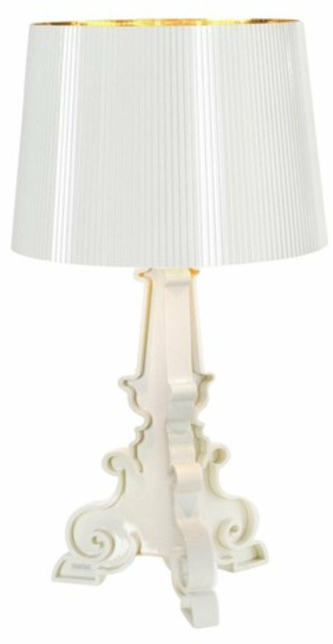 Lampe à hauteur réglable blanche et dorée Bourgie - Kartell - The Cool Republic
