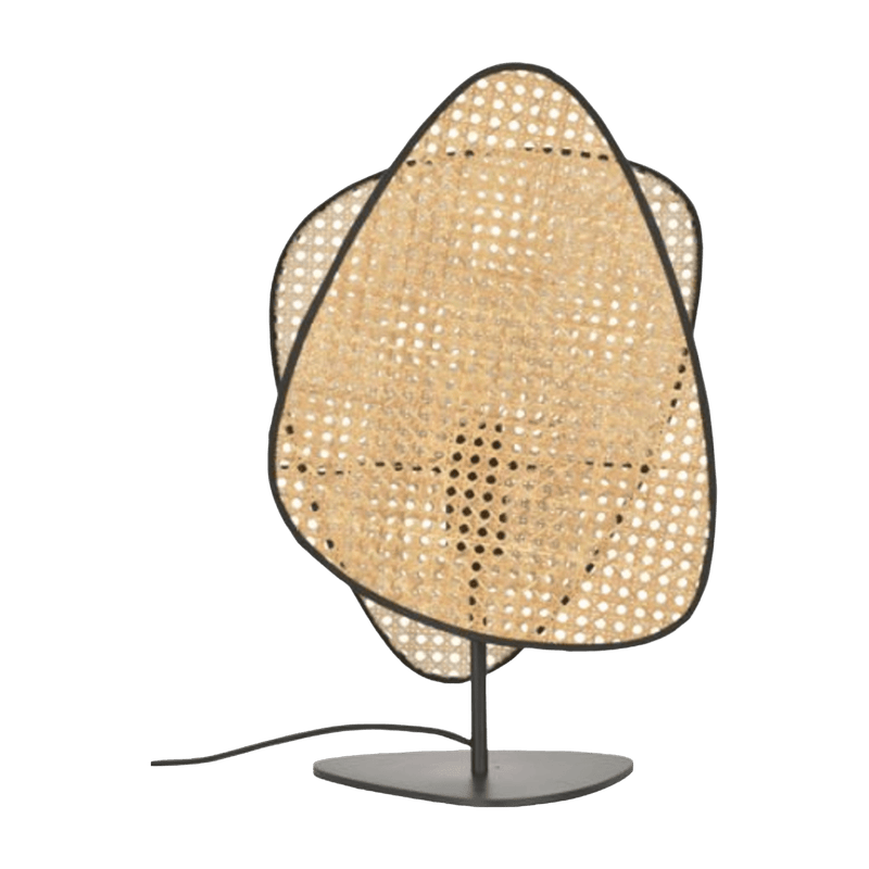 Lampe à poser 2 écrans en cannage 33 x 18 x 51 cm Screen - Market set - The Cool Republic