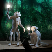Lampe à poser blanche 32 cm Monkey assis - Seletti - The Cool Republic
