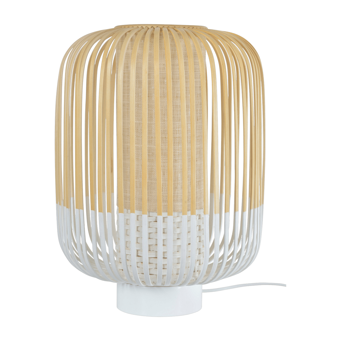 Lampe à poser blanche M Bamboo - Forestier - The Cool Republic