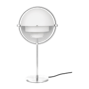 Lampe à poser chrome et métal blanc semi-mat Multi-Lite - Gubi - The Cool Republic