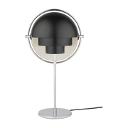 Lampe à poser chrome et métal noir semi-mat Multi-Lite - Gubi - The Cool Republic