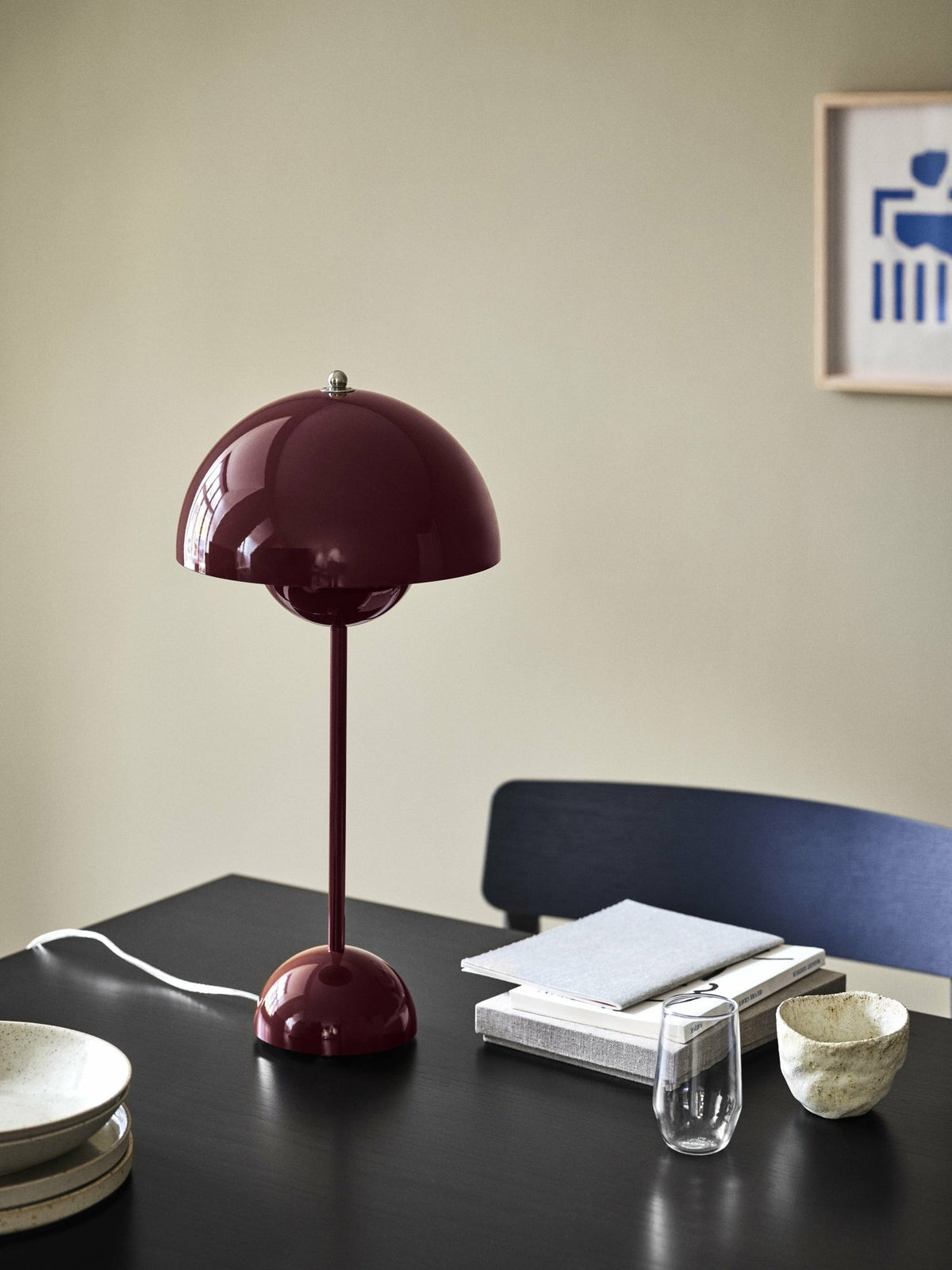 Lampe à poser dark plum Flowerpot VP3 - &tradition - The Cool Republic