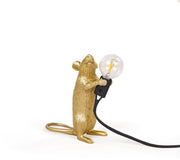 Lampe à poser doré et noir 13 x 14,5 cm Mouse debout - Seletti - The Cool Republic
