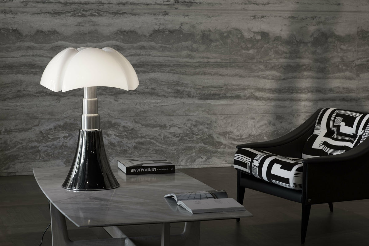 Stainless steel lamp titanium 55 x 86 cm Pipistrello - Martinelli Luce - The Cool Republic