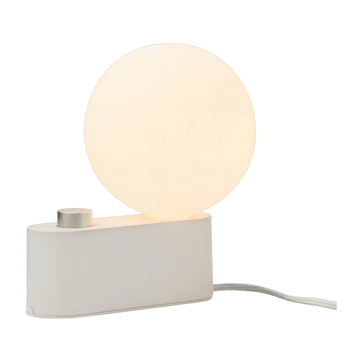 Lampe à poser en aluminium blanc craie 22 x 15 cm Alumina - Tala - The Cool Republic