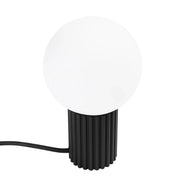 Lampe à poser en aluminium et verre noir 12x19cm Halo - Sollux - The Cool Republic