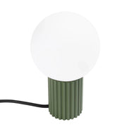 Lampe à poser en aluminium et verre vert olive 12x19cm Halo - Sollux - The Cool Republic