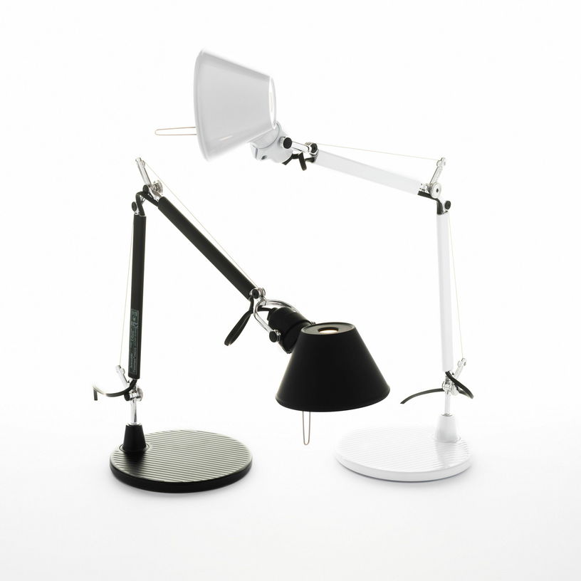 Lampe à poser en aluminium poli Tolomeo Micro table - Artemide - The Cool Republic