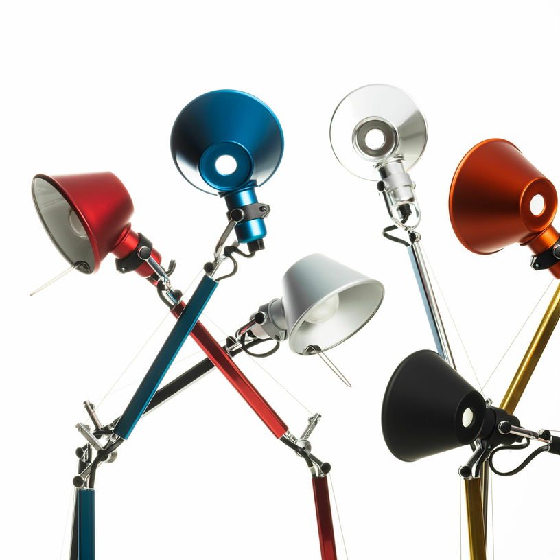 Lampe à poser en aluminium poli Tolomeo Micro table - Artemide - The Cool Republic
