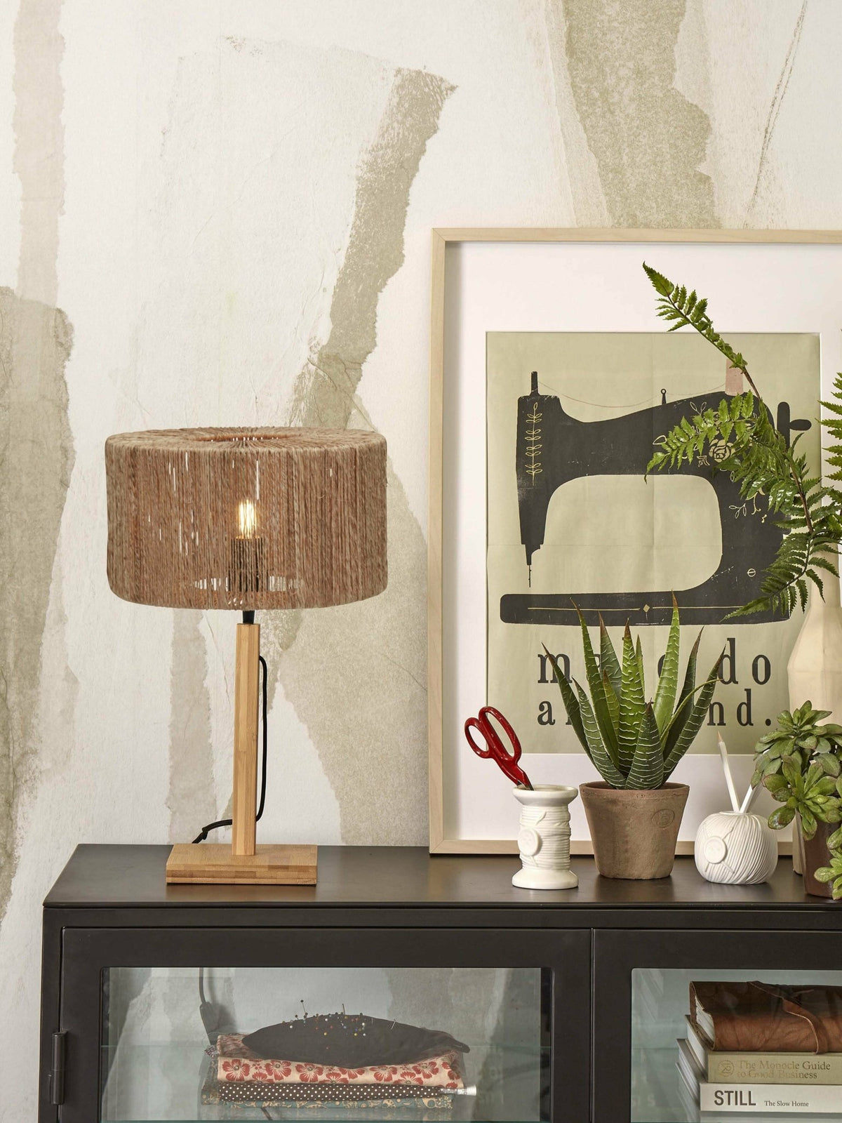 Lampe à poser en bambou naturel avec abat-jour naturel 30x37 cm Iguazu - Good & Mojo - The Cool Republic