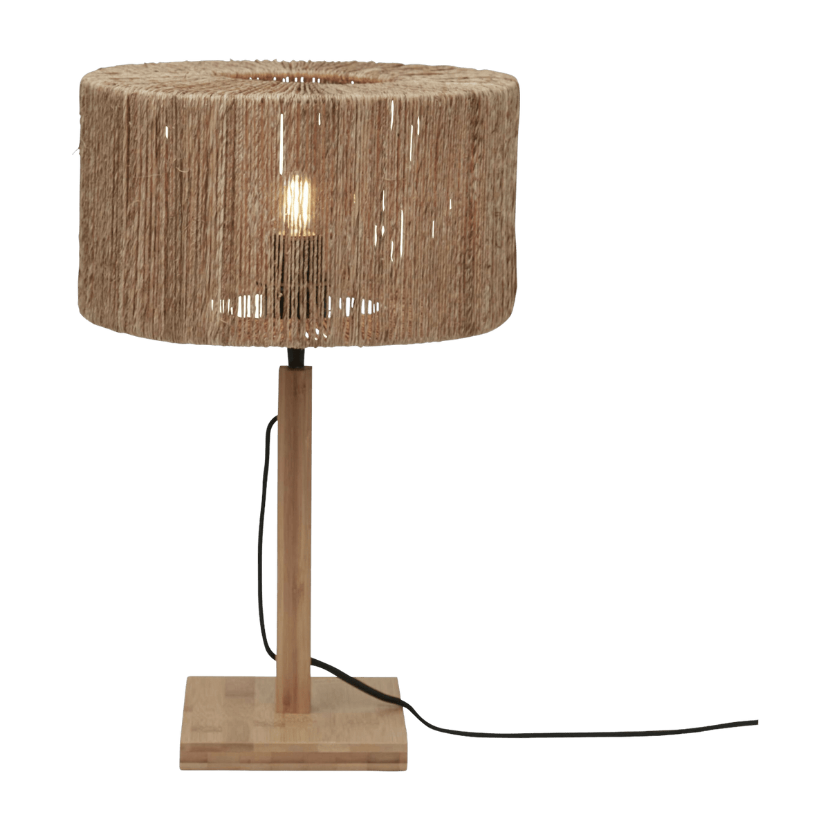 Lampe à poser en bambou naturel avec abat-jour naturel 30x37 cm Iguazu - Good & Mojo - The Cool Republic